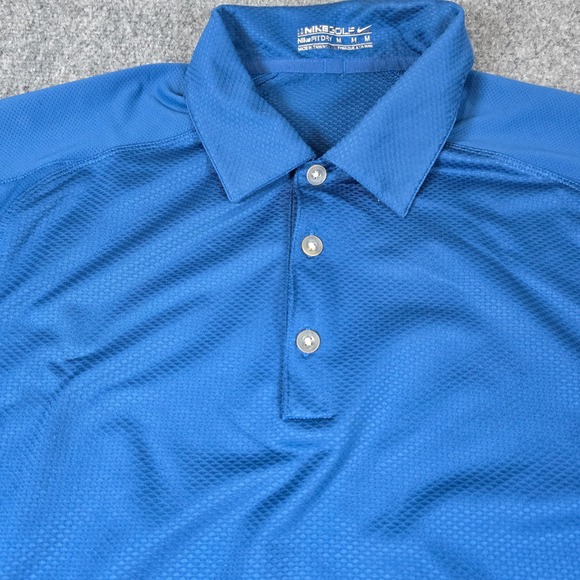Nike Golf Dri-FIT Polo Shirt Royal Blue Short Sleeve Men's Medium - Picture 3 of 15